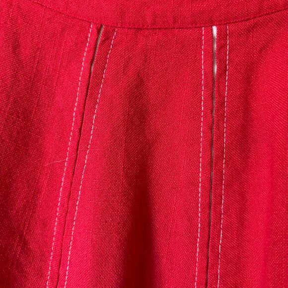 Vintage Red with white details By Petti gorgeous skirt size 24 - Picture 5 of 7